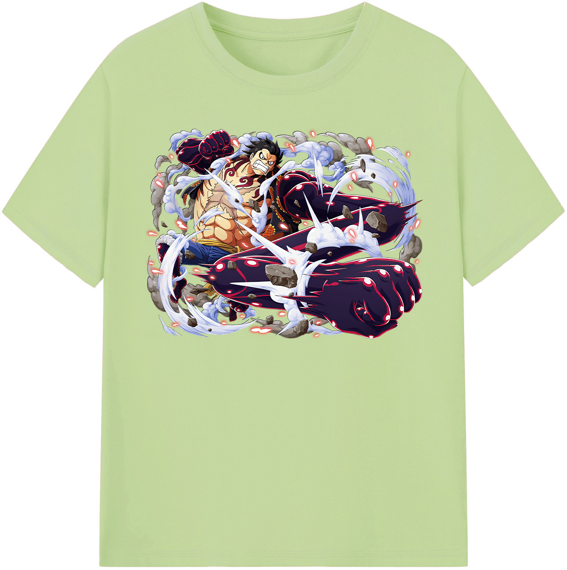 ワンピース モンキー・D・ルフィ ONE PIECE Monkey D. Luffy 綿100％半袖Tシャツ（フロントプリント）